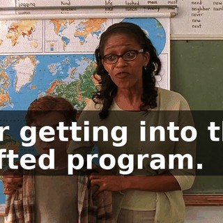 for getting into the gifted program.