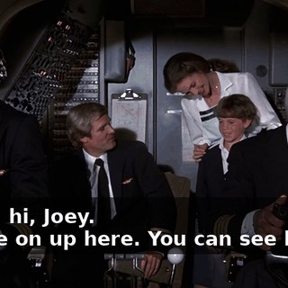 - Well, hi, Joey. - Come on up here. You can see better.