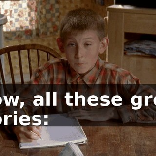 Wow, all these great stories: