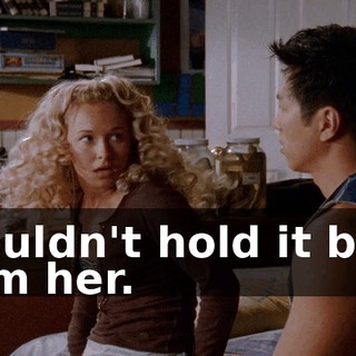 I couldn't hold it back from her.