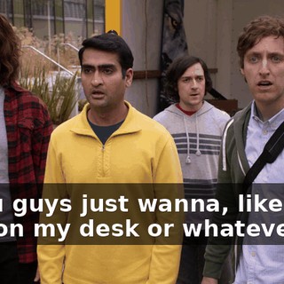 if you guys just wanna, like, toss that on my desk or whatever.