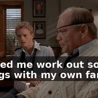 helped me work out some things with my own family.