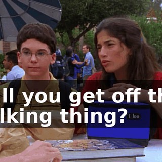 Will you get off this sulking thing?
