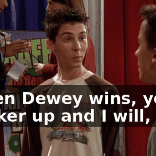 When Dewey wins, you pucker up and I will, too.