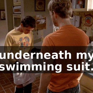 underneath my swimming suit.