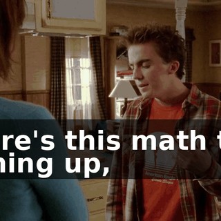 There's this math test coming up,