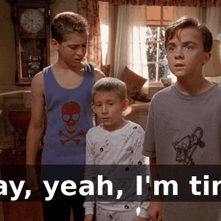Okay, yeah, I'm tired.