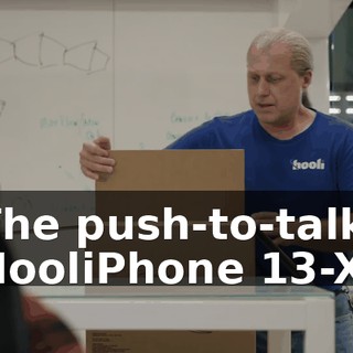 The push-to-talk HooliPhone 13-X.