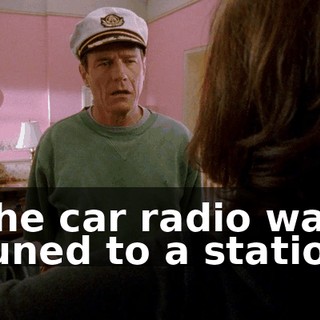 The car radio was tuned to a station