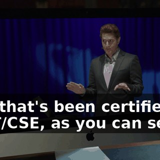and that's been certified by NIST/CSE, as you can see...