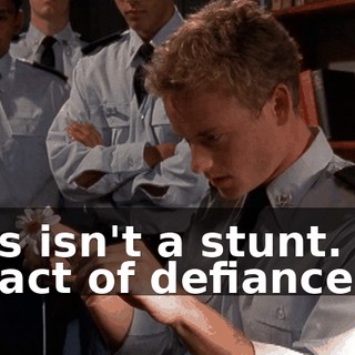 This isn't a stunt. It's an act of defiance.