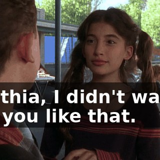 Cynthia, I didn't wanna tell you like that.