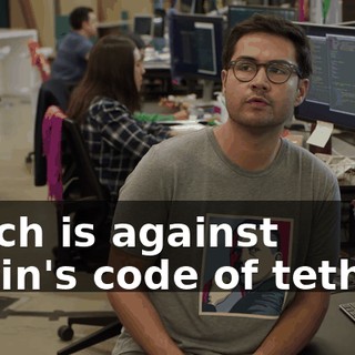 which is against Gavin's code of tethics.