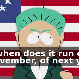 So when does it run out? - November, of next year.