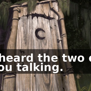 I heard the two of you talking.