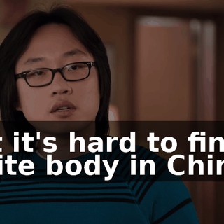but it's hard to find a white body in China,