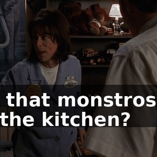 on that monstrosity in the kitchen?