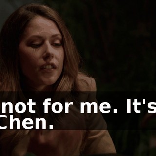 It's not for me. It's for Ed Chen.