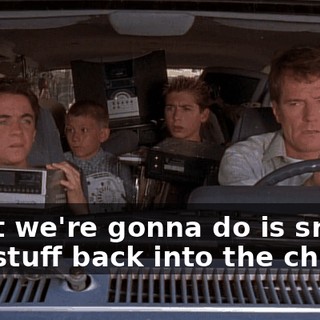 What we're gonna do is sneak this stuff back into the church,