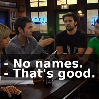 - No names. - That's good.