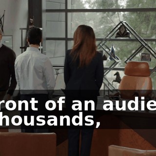 in front of an audience of thousands,