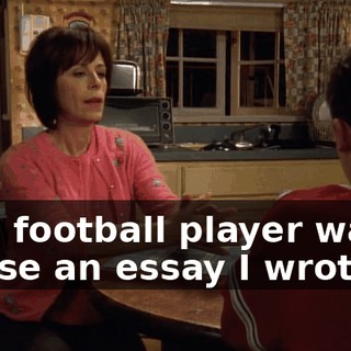 This football player wants to use an essay I wrote