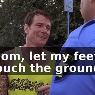 Mom, let my feet touch the ground.