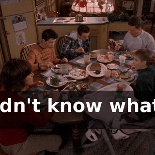I didn't know what to do.