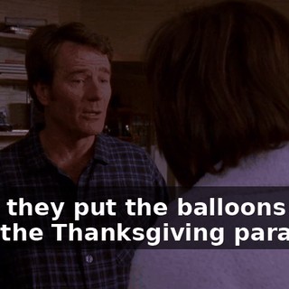 when they put the balloons away after the Thanksgiving parade.
