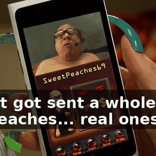 I just got sent a whole box of peaches... real ones.