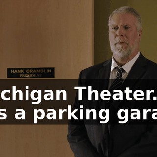 - Michigan Theater. - It's a parking garage.