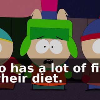who has a lot of fiber in their diet.