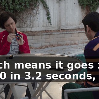 which means it goes zero to 60 in 3.2 seconds,