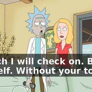 Which I will check on. By myself. Without your tongs.