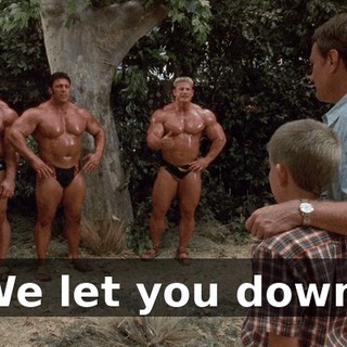 We let you down.