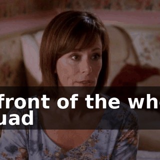 in front of the whole squad