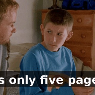 It's only five pages.