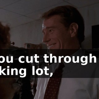 If you cut through the parking lot,