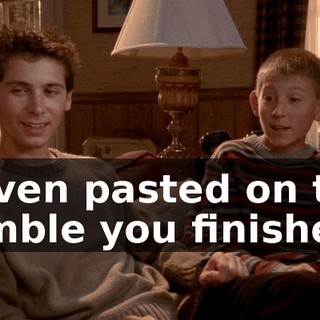 I even pasted on the Jumble you finished.