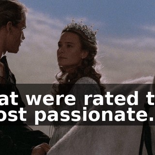 that were rated the most passionate...