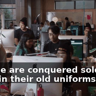 These are conquered soldiers still in their old uniforms.