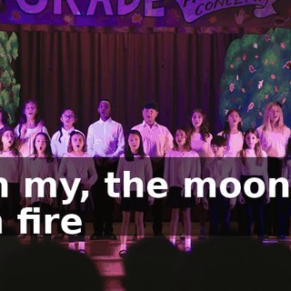 ♪ Oh my, the moon is on fire ♪
