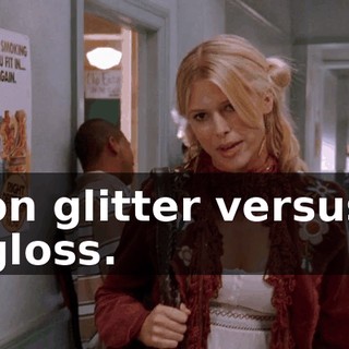 on glitter versus gloss.