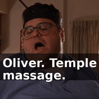 Oliver. Temple massage.