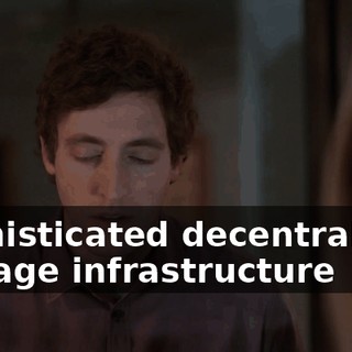 sophisticated decentralized storage infrastructure