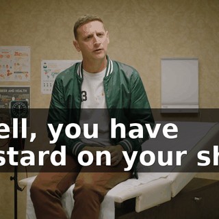 - Well, you have mustard on your shirt,