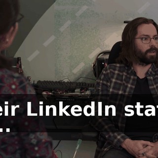 their LinkedIn status to...