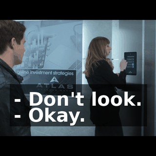 - Don't look. - Okay.