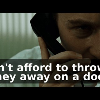 I can't afford to throw money away on a doctor.