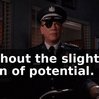 without the slightest sign of potential.